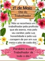 01º de maio - Dia do Trabalhador