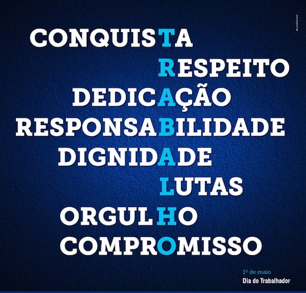 1º de maio - Dia do Trabalho