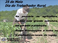 25 de Maio dia do Trabalhador Rural