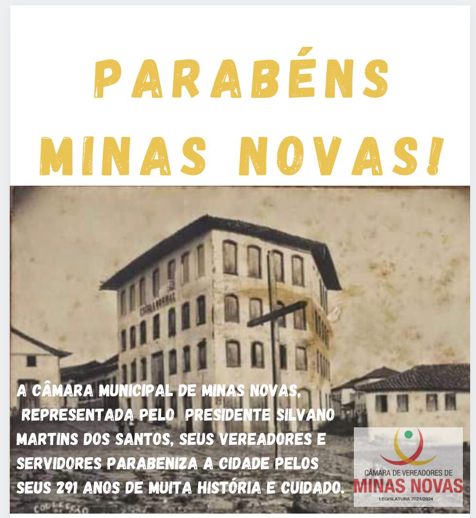 291 anos de muita história - Parabéns, Minas Novas! 