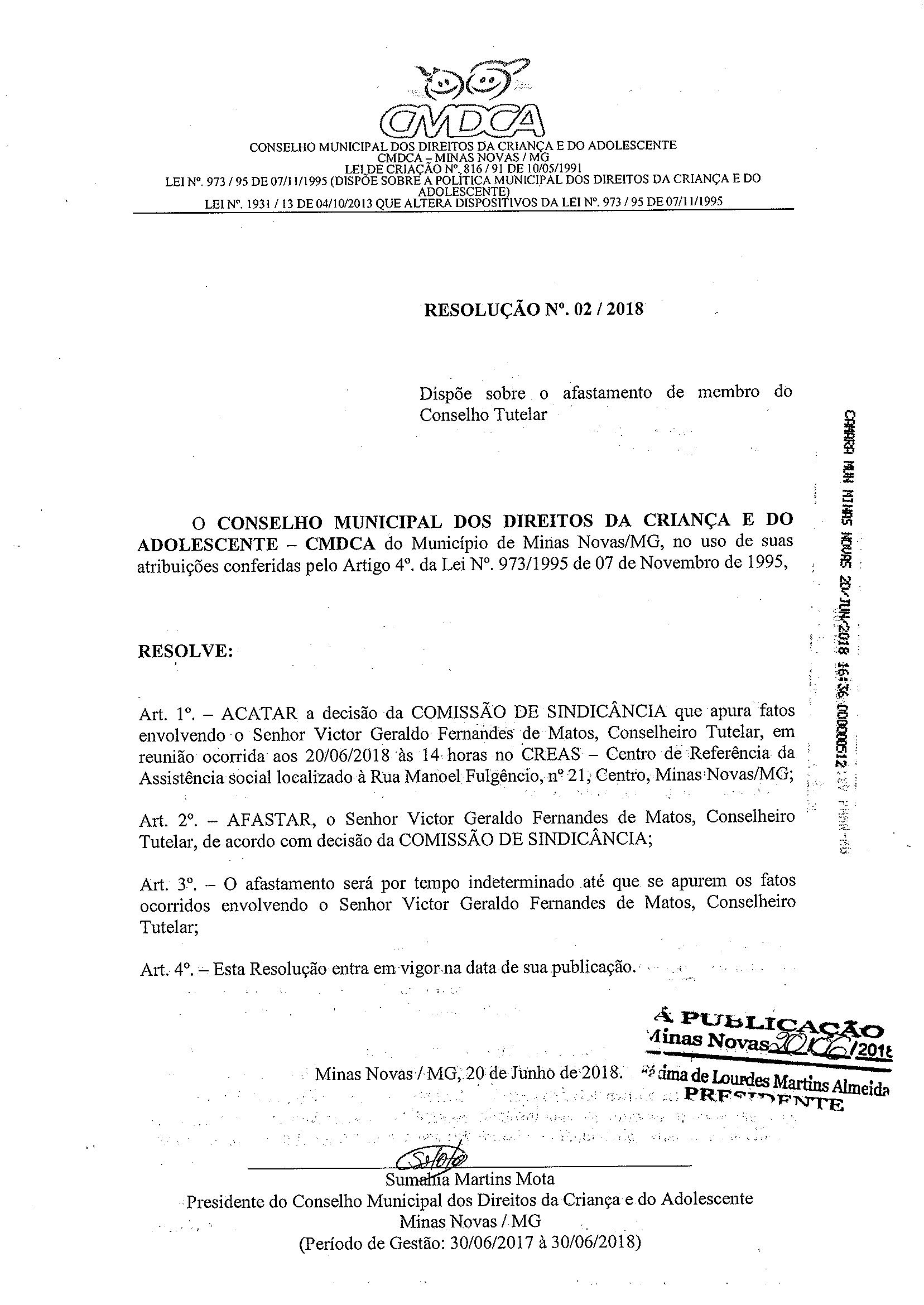 Comunicado do CMDCA – Conselho Municipal do Direitos da Criança e do Adolescente