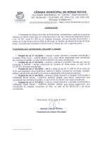 Convocação para a 01ª Reunião Extraordinária da Câmara Municipal de Minas Novas (Exercício de 2023)
