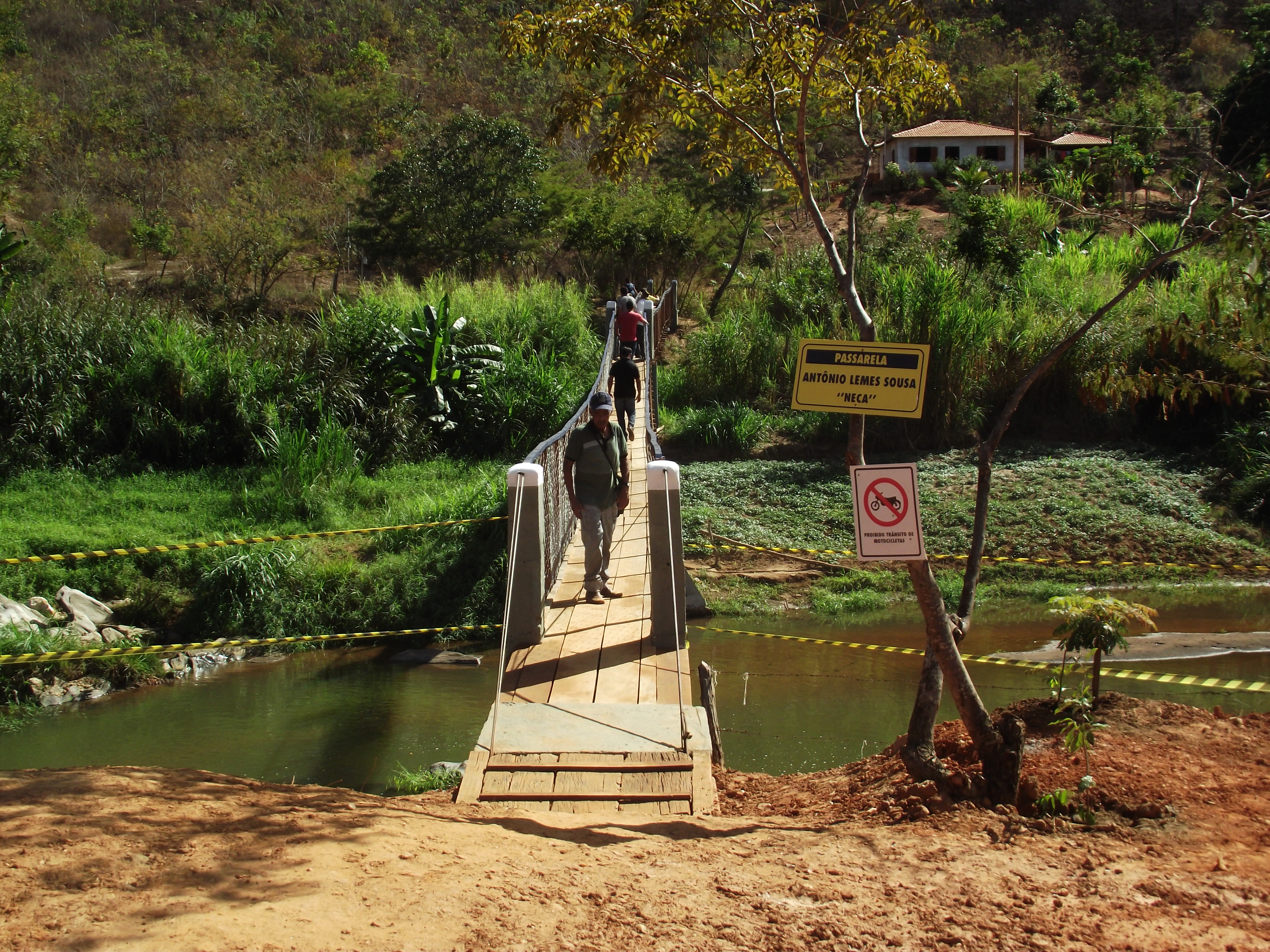 Inauguração da passarela sobre o Rio Fanado, na comunidade de Barra do Fanado