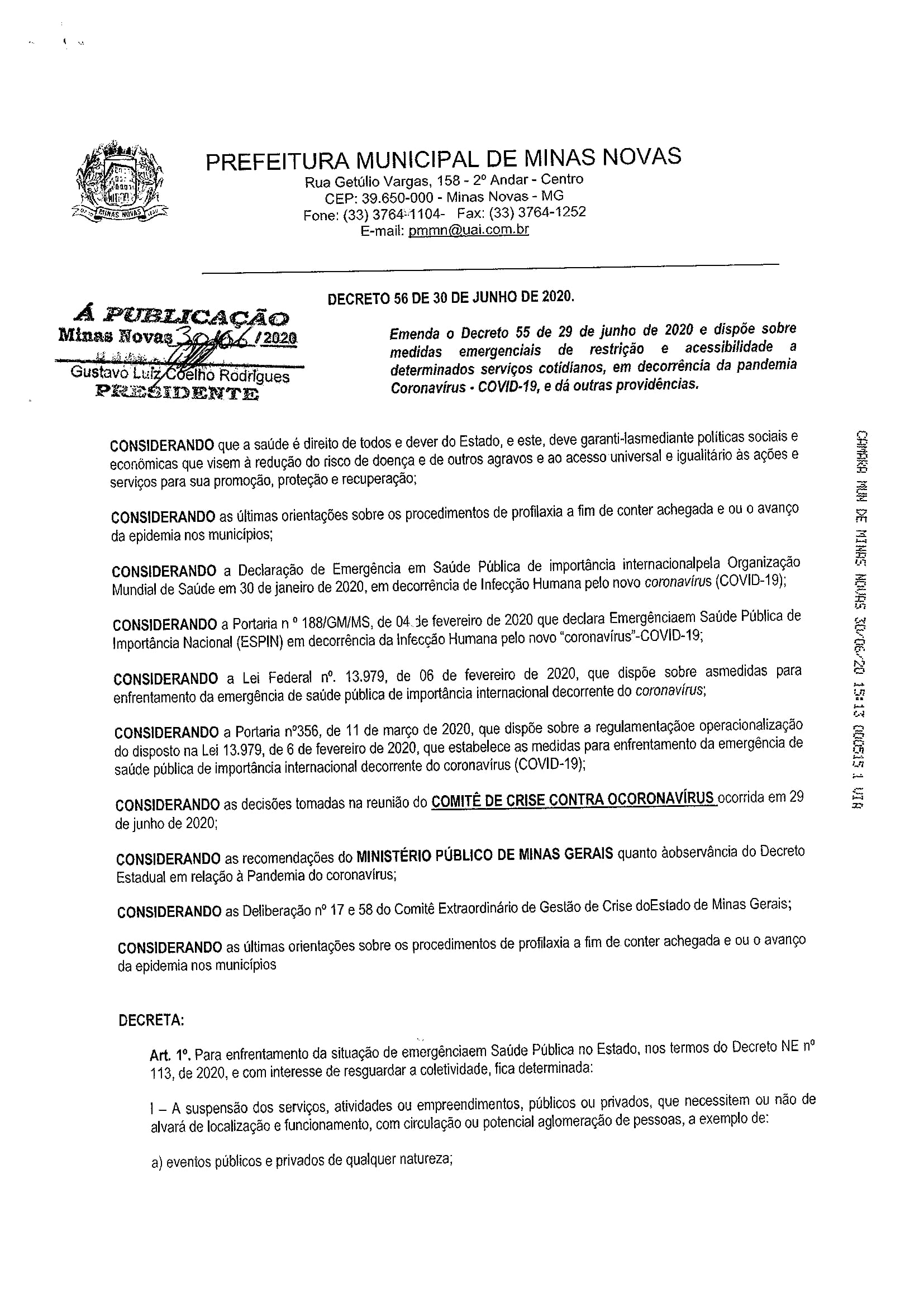 INFORMATIVO DA CÂMARA MUNICIPAL DE MINAS NOVAS